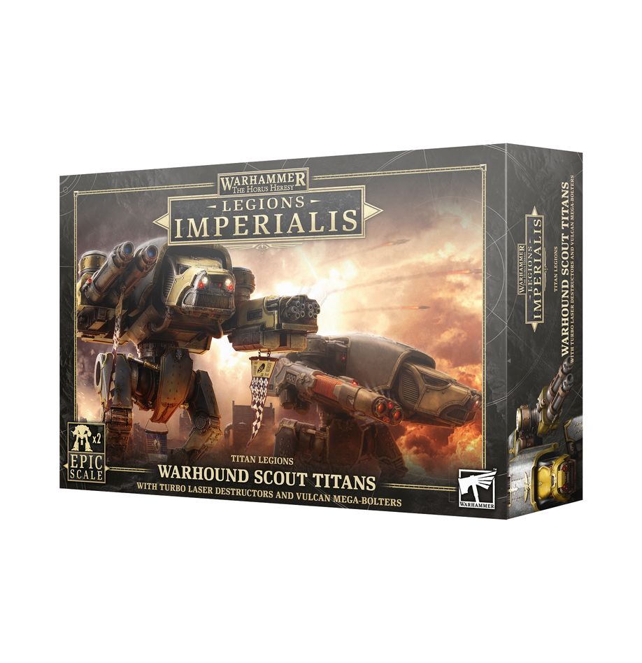 Warhound Scout Titans with Turbo Laser Destructors and Vulcan Mega Bolters